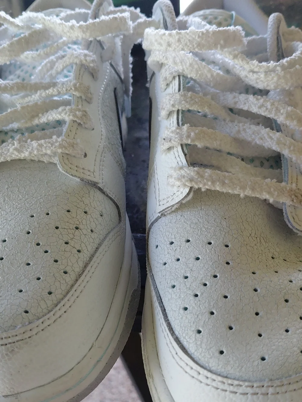 White Men Leather Nike Sneakers - Men 11  Casual Shoes Botton Little Wear No Box
